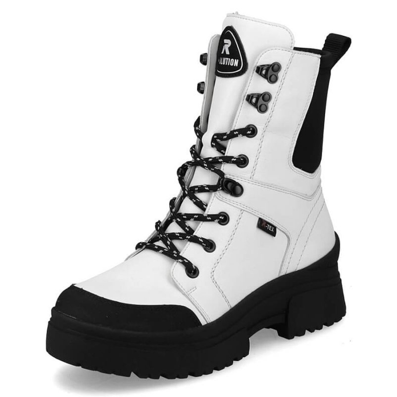 Bottes isolées en cuir imperméable Rieker Revolution W RKR571 blanc 2