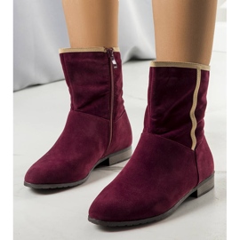 BM Bottines lersey classiques bordeaux 1