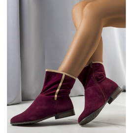 BM Bottines lersey classiques bordeaux 2