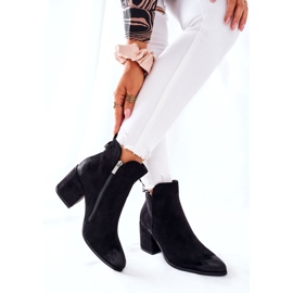 Vinceza Bottines Femme à Talon Daim Noir Carrick 2