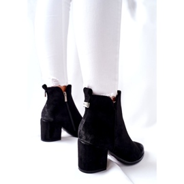 Vinceza Bottines Femme à Talon Daim Noir Carrick le noir 3