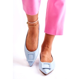 WS1 Ballerines en cuir avec ornement Simone Spitz bleu 1