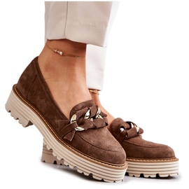 Chaussures femme Daim Laura Messi 2523 Marron brun vert 1
