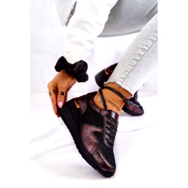 Baskets Compensées En Cuir Avec Filet S.Barski Noir 4