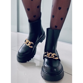 BM Bottines Chelsea montantes femme Moby Noir 2