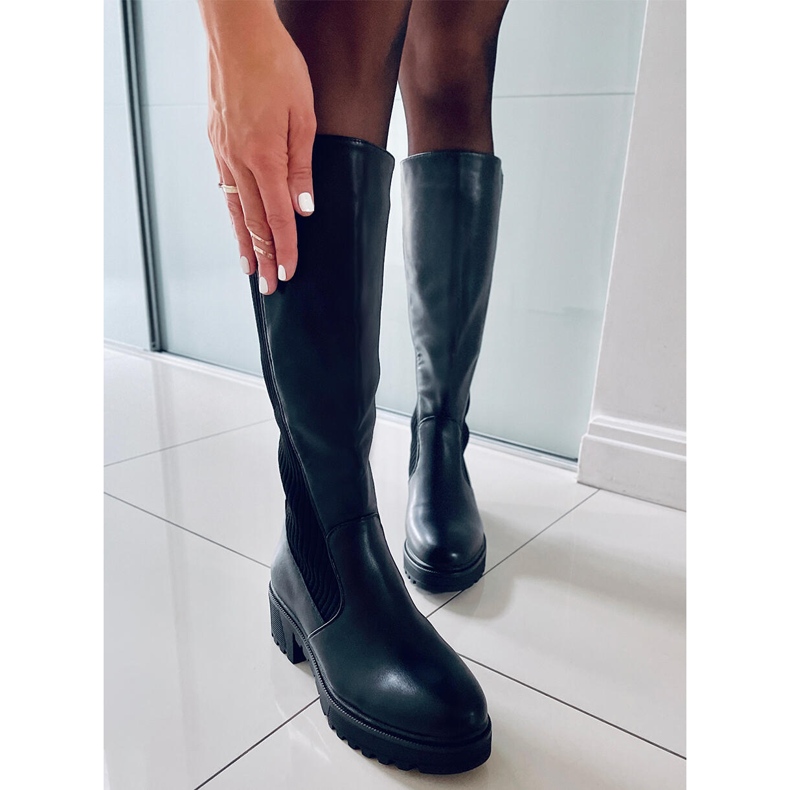 BM Bottes d'équitation avec tige souple Harley Black noir 1