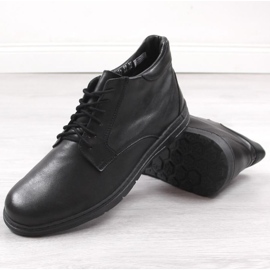 Bottines confort en cuir Łukbut M LUK1806B le noir 2