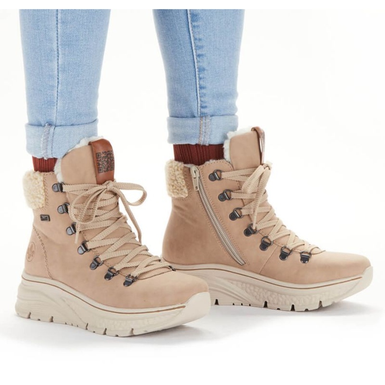 Bottes isolantes imperméables Rieker W RKR572 beige 2 Bottes isolantes imperméables Rieker W RKR572 beige 2