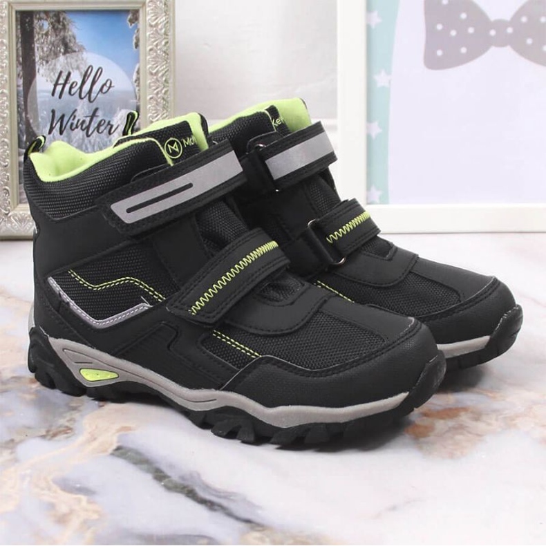 Masita Bottes isolées Velcro McKeylor Jr JAN171 noir 2