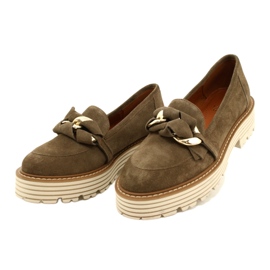 Chaussures pour femmes avec ornement ornemental Laura Messi 2523 Green vert 2 Chaussures pour femmes avec ornement ornemental Laura Messi 2523 Green vert 2