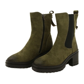 Vinceza Bottines en daim pour femmes, vert 2