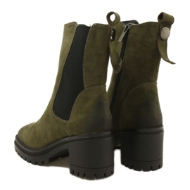 Vinceza Bottines femme en daim à fermeture éclair Liris vert 9