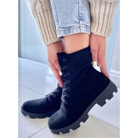 PA1 Bottes de travail en daim noir Pansy le noir 3