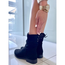 PA1 Bottines plates en daim noir Theda le noir 5