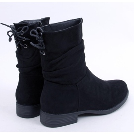 PA1 Bottines plates en daim noir Theda le noir 4