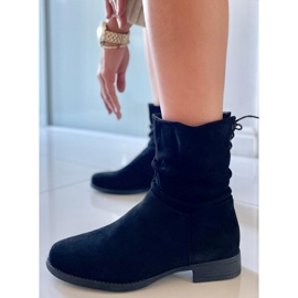 PA1 Bottines plates en daim noir Theda le noir 1