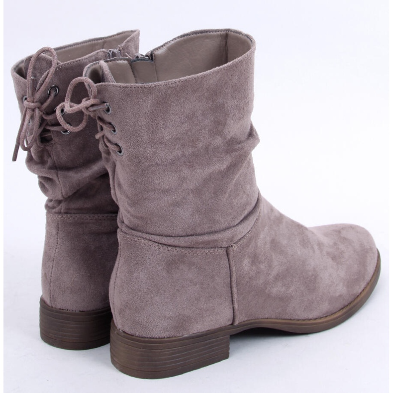 PA1 Bottines plates en daim Theda Kaki beige 2