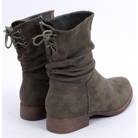 PA1 Bottines plates en daim vert Theda 1