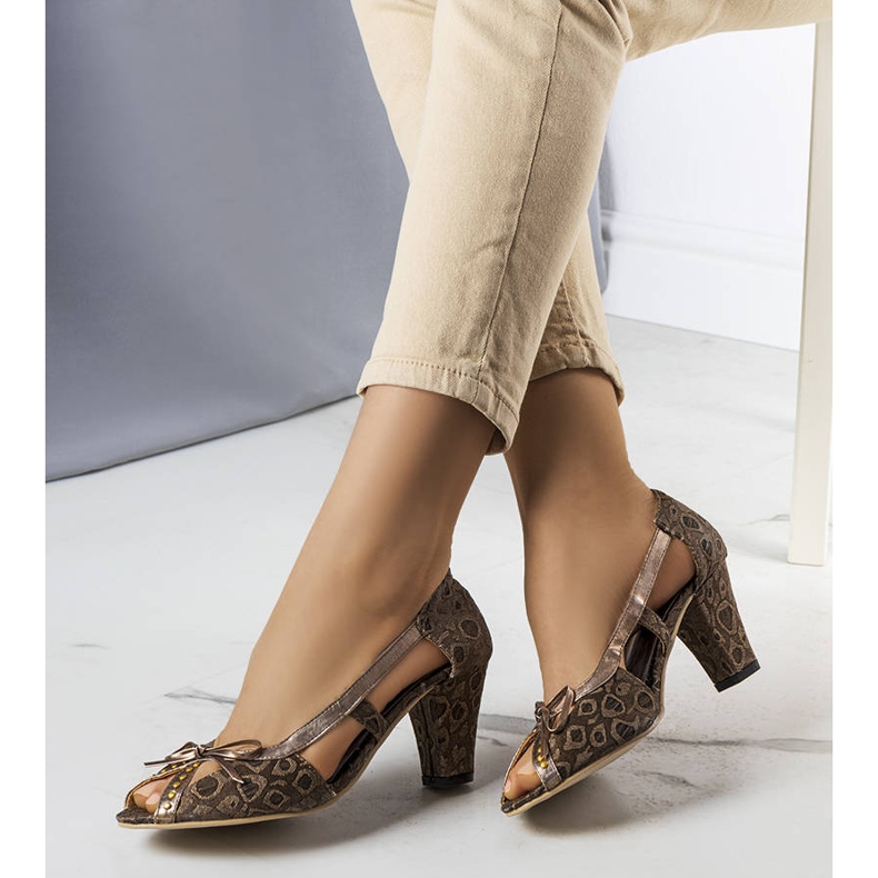 PA1 Escarpins à talons hauts marron de Lavra brun cuivre 2