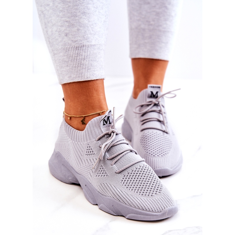 PS1 Chaussures Sport Baskets Tissu Gris Nolene 3 PS1 Chaussures Sport Baskets Tissu Gris Nolene 3