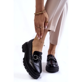 Chaussures d'éco-cuir pour femmes la.fi noir avec une chaîne le noir 1