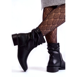 Sergio Leone Talons plats froissés des femmes noires le noir 4 Sergio Leone Talons plats froissés des femmes noires le noir 4