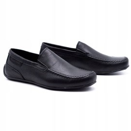 Polbut Mocassins homme cuir 2105 grain noir 2