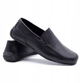 Polbut Mocassins homme cuir 2105 grain noir le noir 3