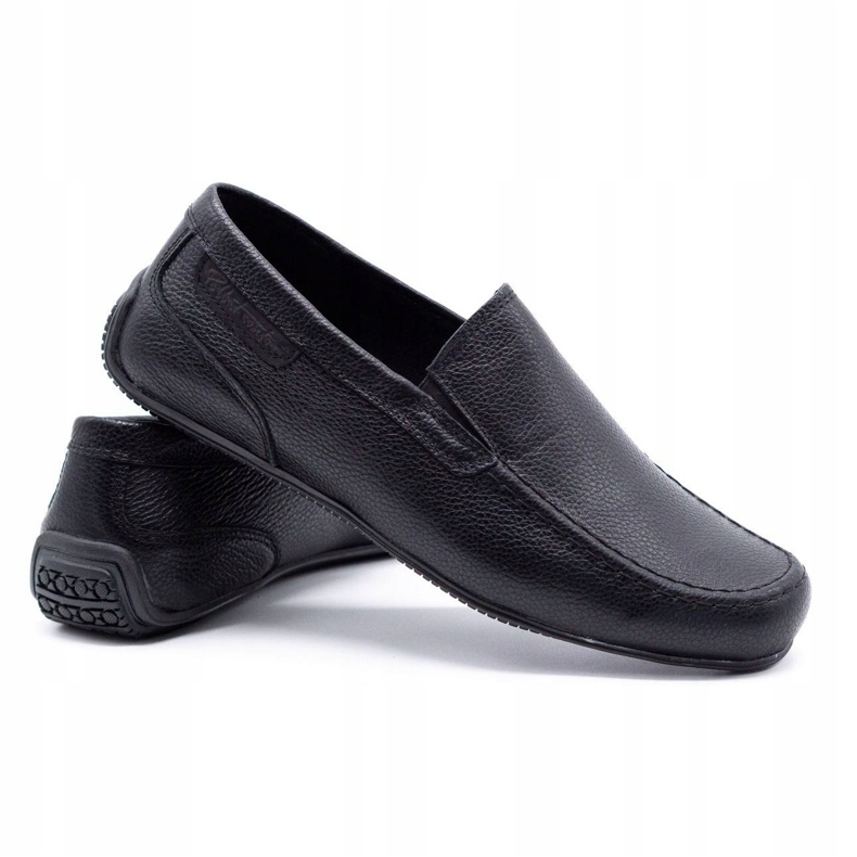 Polbut Mocassins homme cuir 2105 grain noir le noir 3