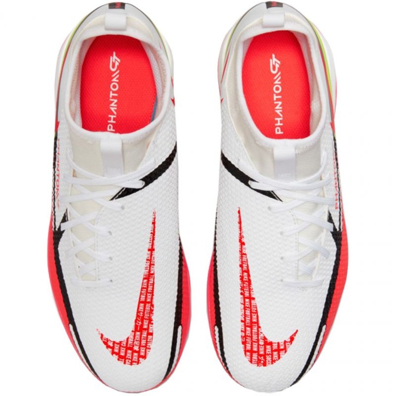 Chaussures d'intérieur Nike Phantom GT2 Academy Df Ic Jr DC0815-167 blanc rouge 2