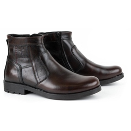 Olivier Chelsea boots homme hiver cuir 302MP kabir brun 2