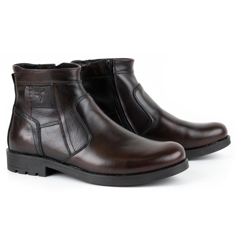 Olivier Chelsea boots homme hiver cuir 302MP kabir brun 2