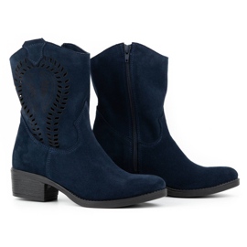 Olivier Escarpins ajourés femme Angela bleu marine 2 Olivier Escarpins ajourés femme Angela bleu marine 2