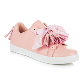 Vices Baskets Boho avec ruban rose 2