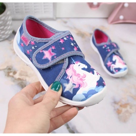 Chaussons velcro Grenade Befado avec une licorne 3