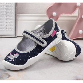 Chaussons fille Befado noirs à scratch avec une licorne le noir 5