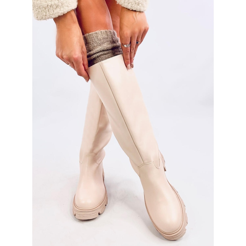 Bottes cavalières Powell Beige, femmes 1
