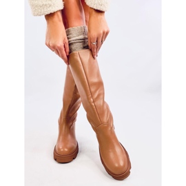 Bottes d'équitation femme Powell Kaki beige 1