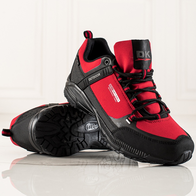Chaussures de trekking pour hommes DK le noir rouge 2 Chaussures de trekking pour hommes DK le noir rouge 2