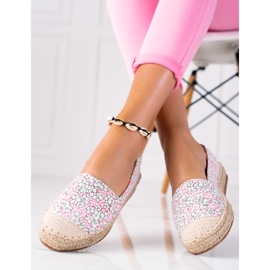 SHELOVET Espadrilles femme rose multicolore 1