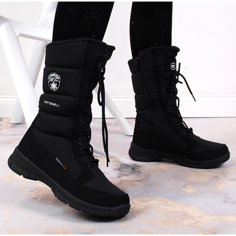 Bottes de neige imperméables American Club noires le noir 2