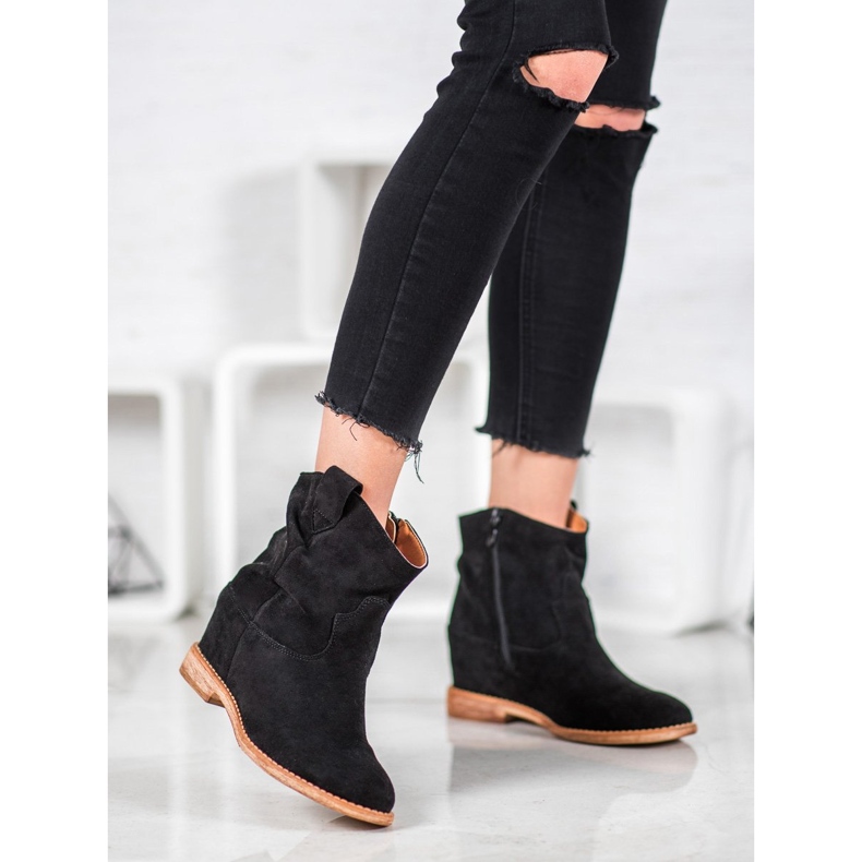 Bella Paris Bottes de cowboy sur un coin le noir 1 Bella Paris Bottes de cowboy sur un coin le noir 1