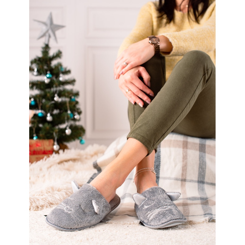 Evento Chaussons à oreilles gris 1