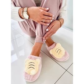 BM Chaussons femme Rose Perle jaune 1 BM Chaussons femme Rose Perle jaune 1