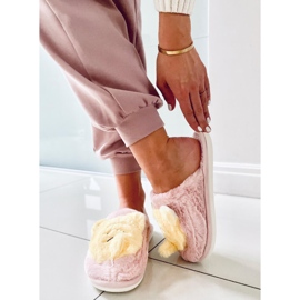 BM Chaussons femme Rose Perle jaune 2 BM Chaussons femme Rose Perle jaune 2