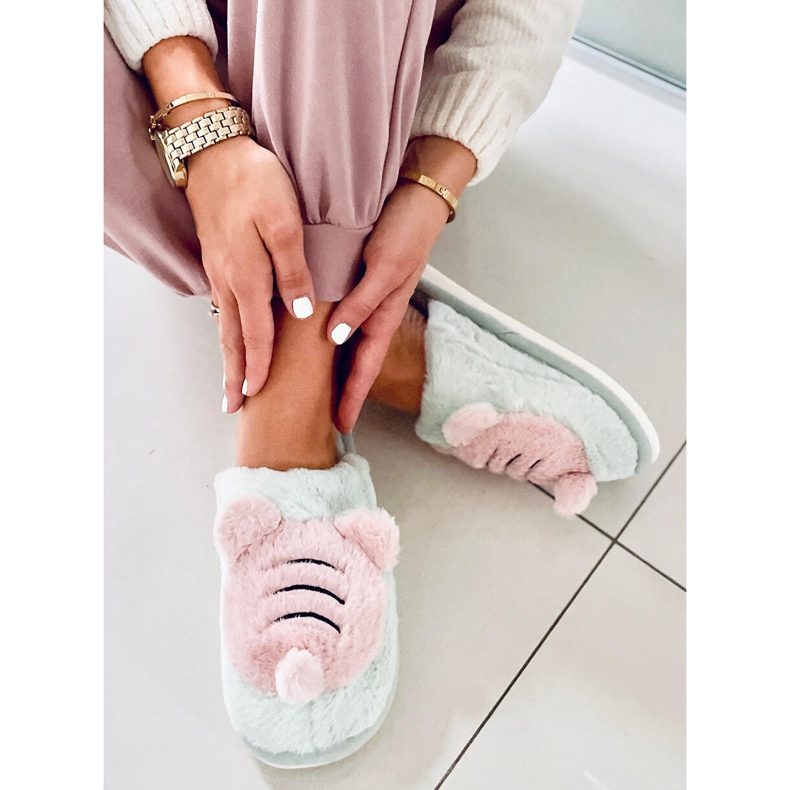 PA1 Chaussons femme Pearl Mint vert rose 1