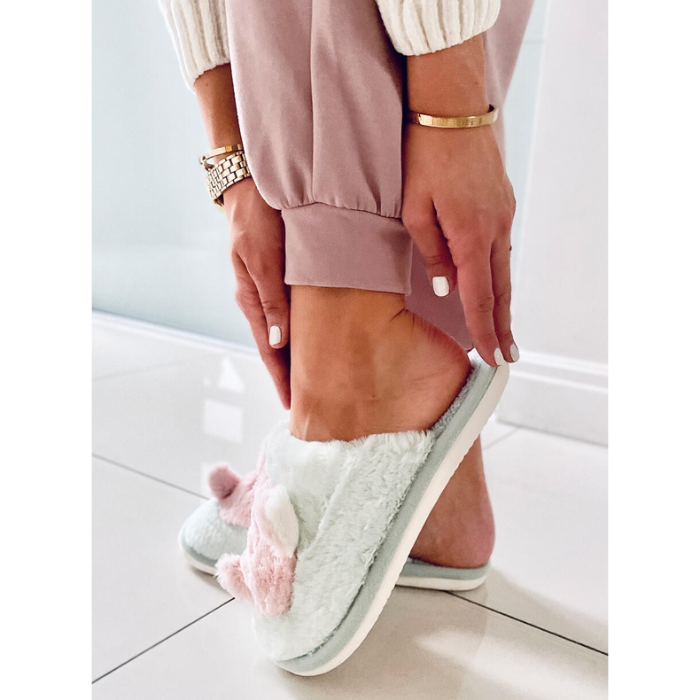 PA1 Chaussons femme Pearl Mint vert rose 2