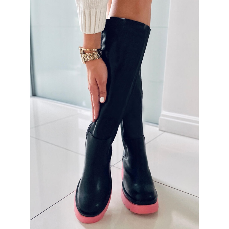 PA1 Bottes à semelles colorées de Woods BLACK/PEACHPUFF noir 1