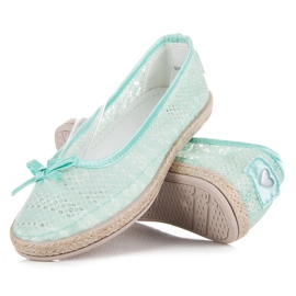 Balada Ballerines en dentelle vert 2