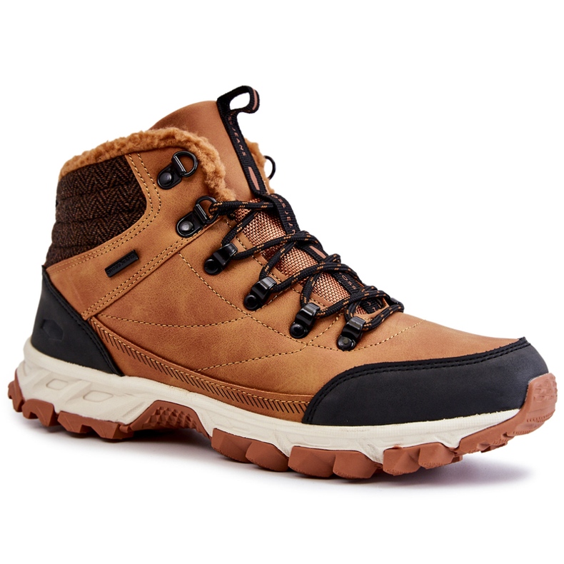 Bottes chaudes pour hommes Chaussures de trekking Cross Jeans KK1R4021C Camel brun 1